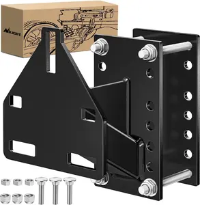 Nilight Spare Tire Carrier 3-Nuts Design Boat Trailer Carrier Bracket Utility Trailer Accessories Fits 4 & 5 & 6 Lugs Trailer Wheels on 4" 4.5'' 4.75'' 5'' 5.5''and 6''Bolt Patterns 150 Lbs