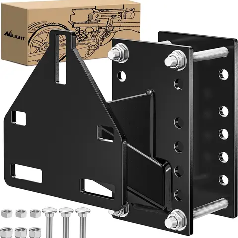 Nilight 3/4-Nut Design Spare Tire Carrier Bracket - 3nut Tire Lock, Solid Iron Multi-Bolt Towing Accessory, Fits 4-6 Lug Wheels on 4"-6" Bolt Patterns, 150 Lbs Capacity, Wind Resistance, for Boat/Flatbeds/Utility Trailers, Includes Boat Fenders