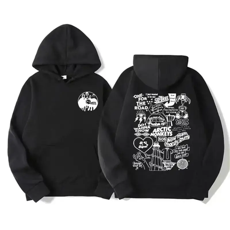 Rock Bnad Arctic Monkeys AM North American Tour 2025 Hoodies Hoodies Double Sided Crewneck Made Using 100% Us Cotton, Design & Printed In The Usa