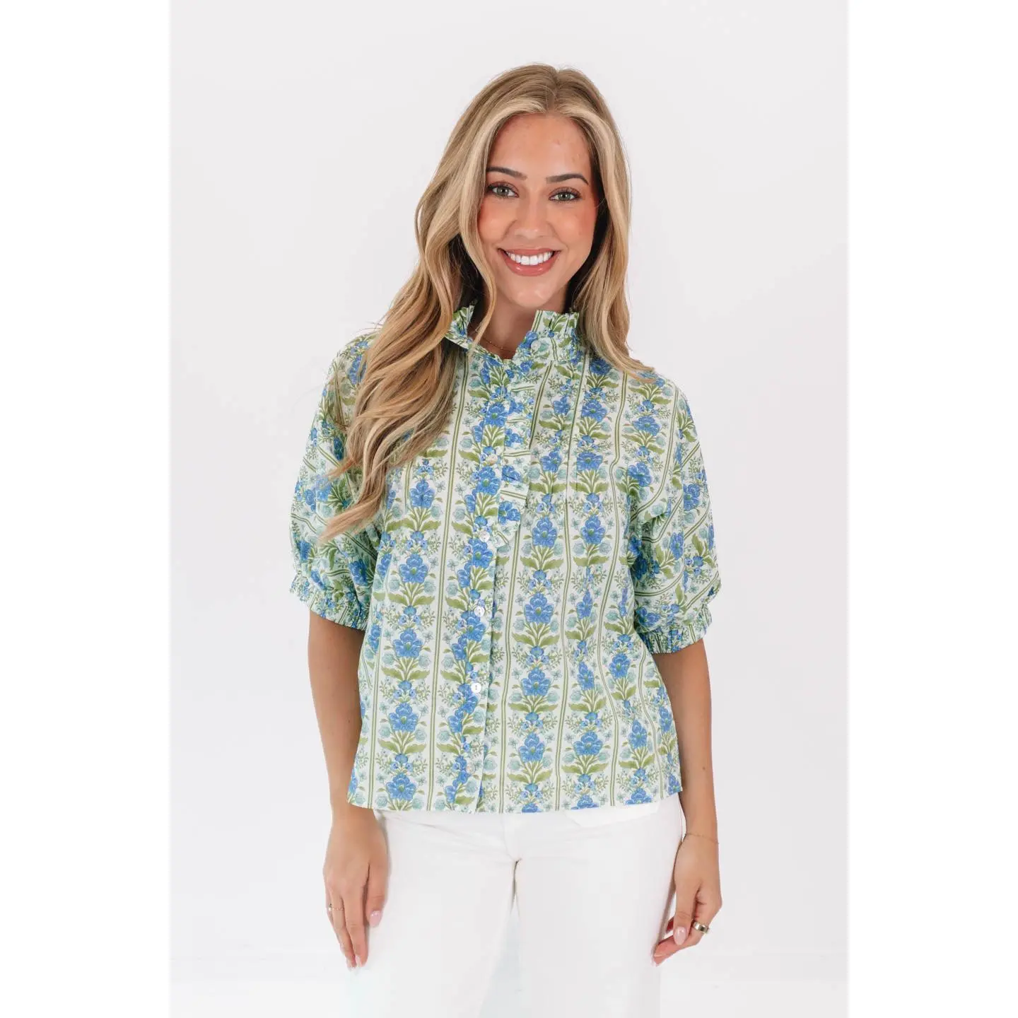 Green Thumb Top - Blue/Green