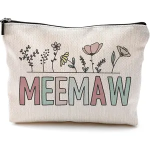 Meemaw Makeup Bag,Meemaw Gifts,Gifts For Memaw,Grandma Gifts,Gifts For Grandma,Grandma Birthday Gifts, Gifts For Grandma,Grandma Makeup Bag