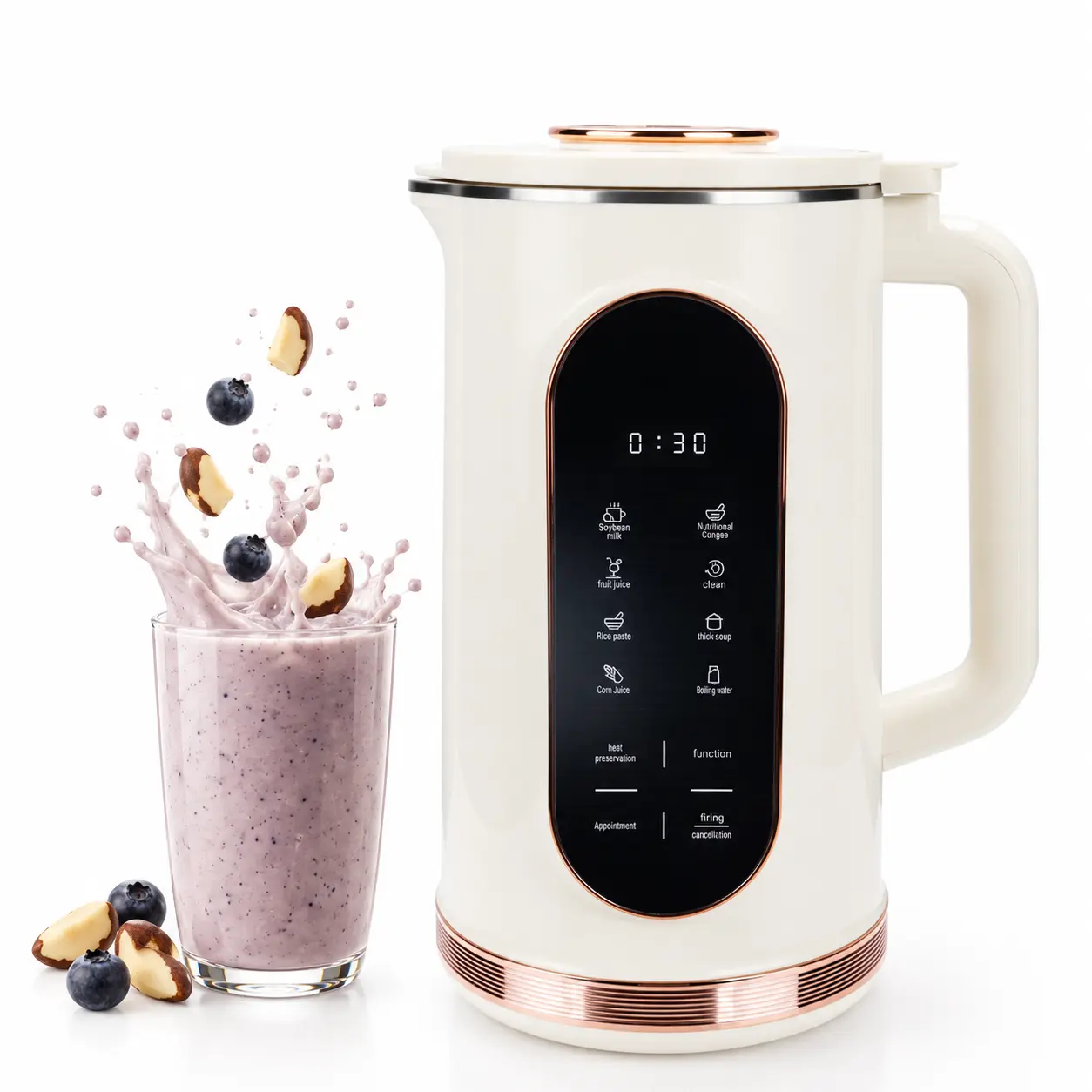 Automatic Nut Milk & Coffee Maker, 1.5L Multifunctional Beverage Machine for Homemade Plant-Based Milk with Automatic Preparation and Simple Mode Selection