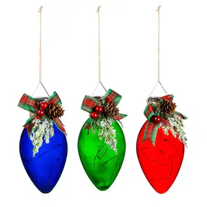 LED Classic Christmas Bulb with Artificial Ornament