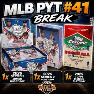 Topps MLB PYT Break #41 - 1x 2026 Topps Series 2 Jumbo Hobby Boxes, 1x 2026 Topps Series 2 Hobby & 1x 2025 Topps Chrome Platinum