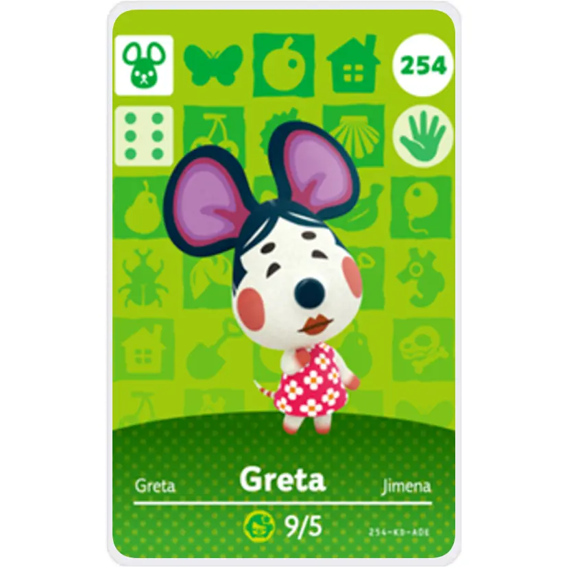 Greta - Villager NFC Card for Animal Crossing New Horizons Amiibo