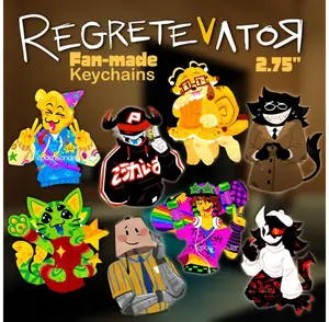 Regretevator Acrylic Keychains - Poob, Pest, Split, Bive, Gnarpy, Lampert, Infected, Folly Acrylic Keychains, Cute, Durable, And Perfect For Bags, Keys, Or Gifts. Great For Daily Use Or As Thoughtful Little Gifts For Your Friends And Yourself.