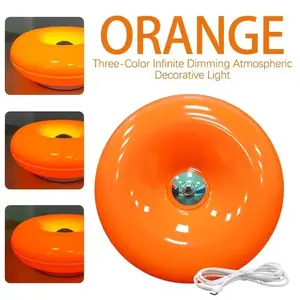 Creative Donut Table Lamp, Retro-Modern Design, 3-Color Dimmable Lighting, Perfect for Bedrooms & Desks, Ideal Gift Idea