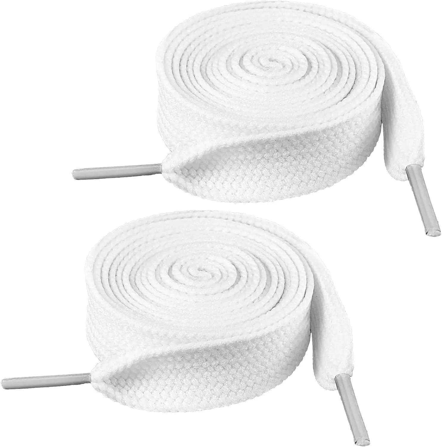 Polyester Athletic Shoelaces, 2 Pairs Flexible Casual Soft Flat Laces - 3/4'' (2cm) Wide Thick, 120cm Long for Running Shoes, Board Shoes & Unisex Adult Footwear, Retro Synthetic Shoestrings