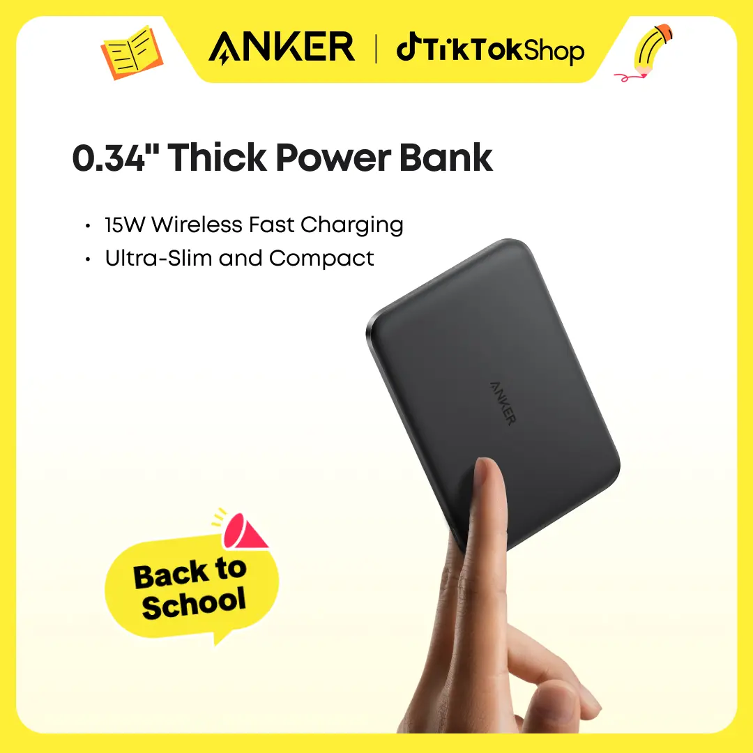 [Live Only]Anker Nano Power Bank, Ultra-Slim 5,000mAh Magnetic Battery Pack, Qi2 Certified 15W Max Ultra-Fast MagSafe-Compatible Portable Charger, Ergonomic Design, For iPhone 16/15/14/13/12 Series Only sohochic