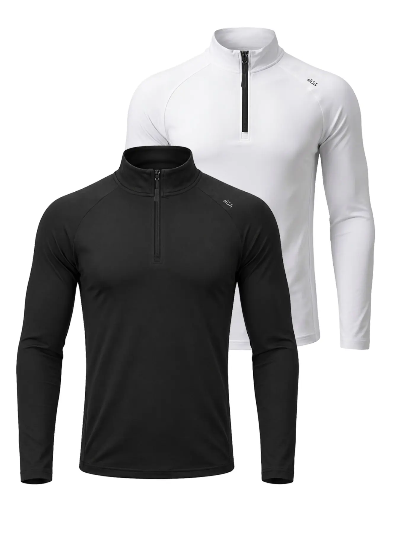 Men's Lightweight Quick-Dry Long Sleeve T-Shirt, Athletic Shirt, Athletic Apparel, Stand Collar, Loose Fit, All Seasons Outdoor Hiking Fishing Camping, Breathable Activewear, Moisture Wicking Tee
