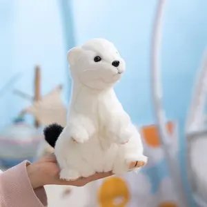 2026 New Lifelike Weasel Plush Toys Stuffed Cozy Stoat Doll Delicate Cute Ferret Animal Doll Kawaii Room Decor Kids Gift