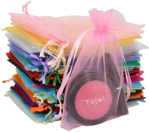 50pcs Organza Bags-Mix Color 3.54''x4.33'' Satin Drawstring Organza Pouch for Wedding Party Favor Gift Jewelry Watch Storage