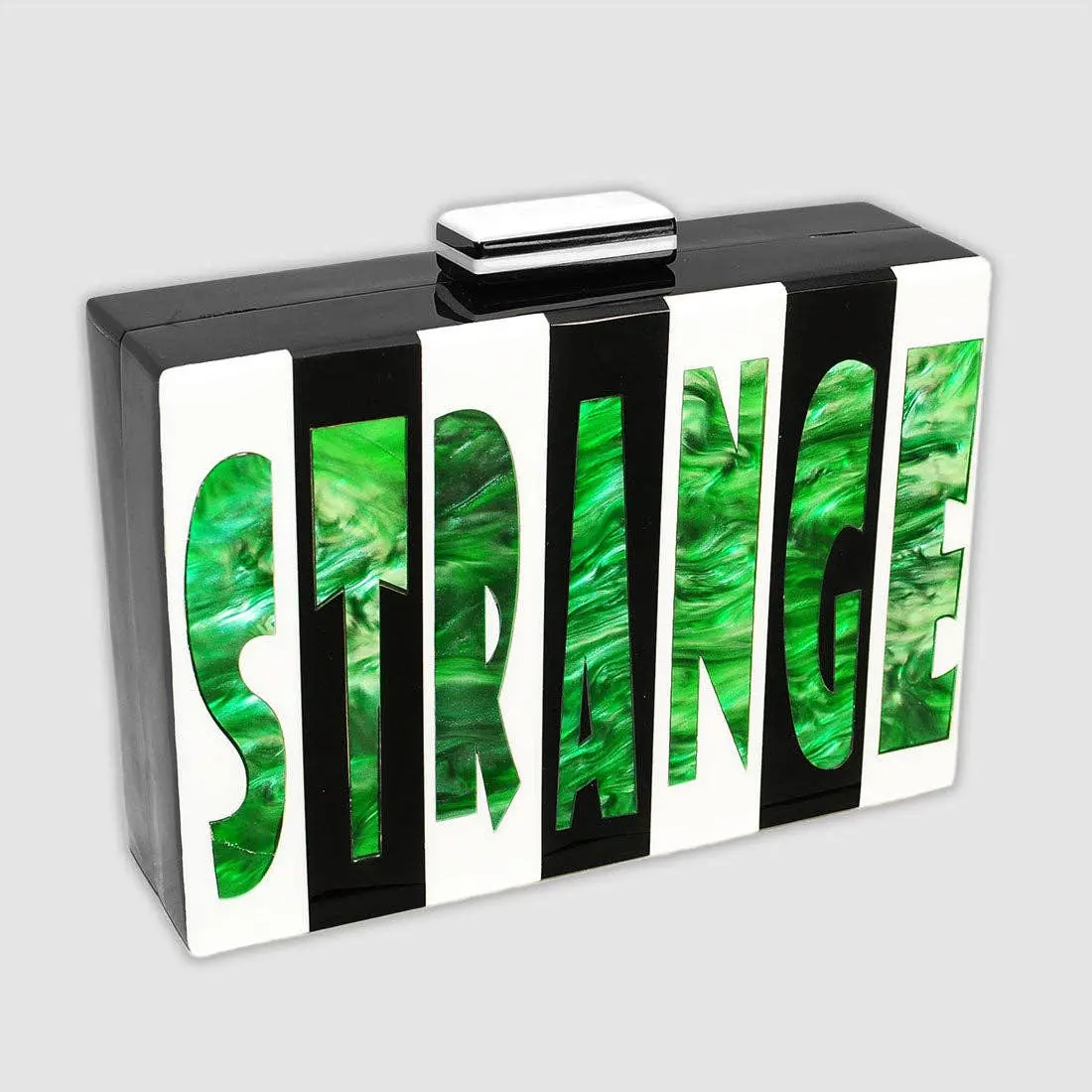 Cute Acrylic Clutch Purse. Vintage style. radical. Strage & Unusual. Beetlejuice!