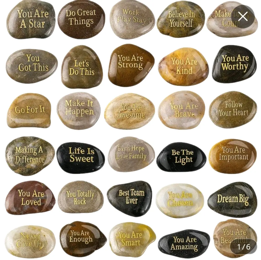 Inspirational Quotes Rock - Assorted Stone Pieces for Positivity and Motivation