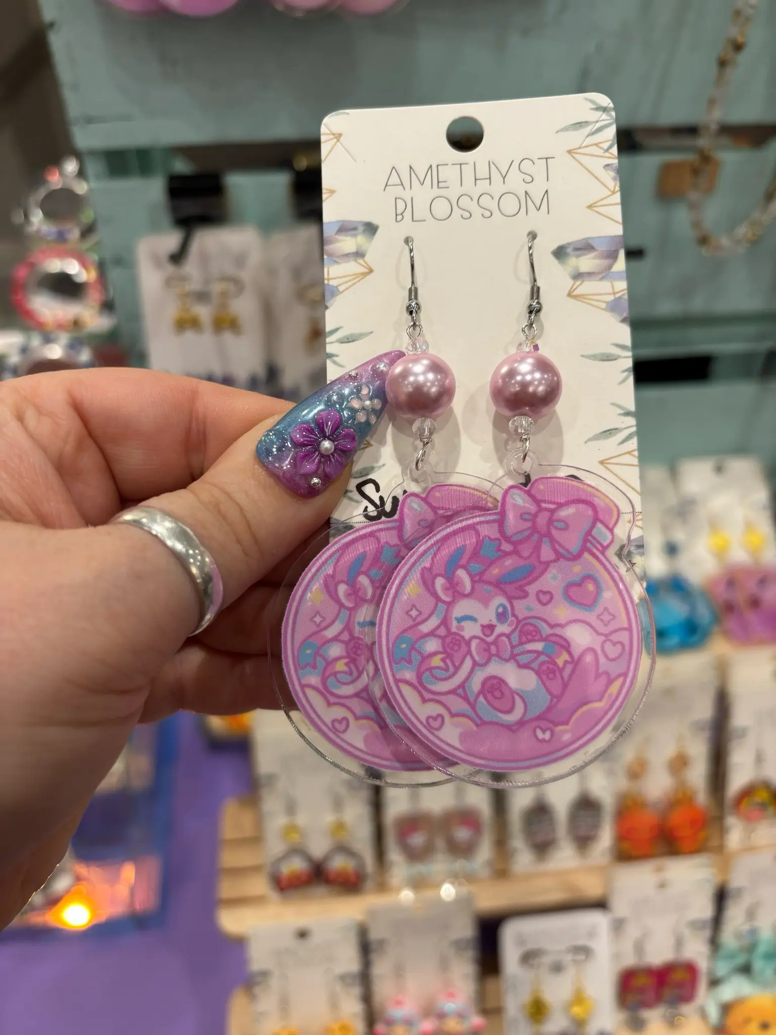 Elemental Fairy Fox Potion Bottle Earrings