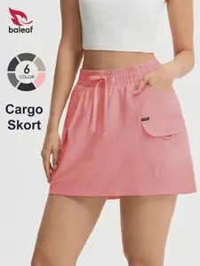 BALEAF High Waisted Active Cargo Skorts for Women with Pockets, Multi-Purpose Tummy Control Skort, UPF 50+ Water Resistant Hiking Skirt for Tennis Golf Gym Running Travel Lightweight Stretch Comfy Teacher Casual Outdoor Sun Protection Skirt  #Summervibes