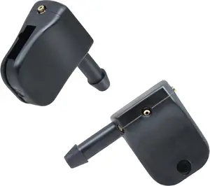 2 count Front Windshield Wiper Arm Washer Nozzle Jet Sprayer Nozzle Replacement Universal Fit For Wiper Arm 12mm,Renault Espace 3, VW Crafter  Etc. Black