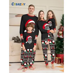 Family Christmas Pajamas Set, Soft Long Sleeve Top & Pants, Holiday Sleepwear, Casual Fall Winter Home Wear, Parent-Child Matching