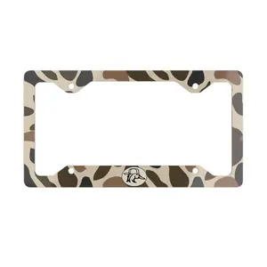 [SALE 50%] Old School Camo Redneck Duck Metal License Plate Frame Truck Accessories Car tag Decoration Aluminum