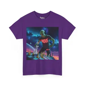 Alien Chess King Move Tee | VezzyWorld space chessboard, diamond & gold pieces