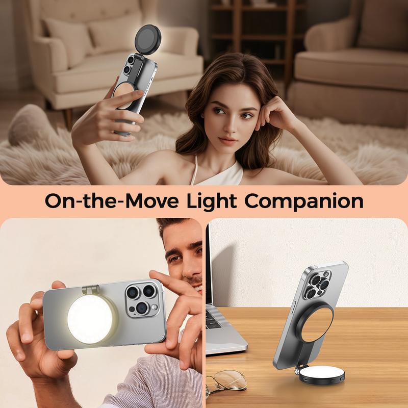 MagSafe Magnetic Selfie Fill Light, Rechargeable LED Fill Light, with ...