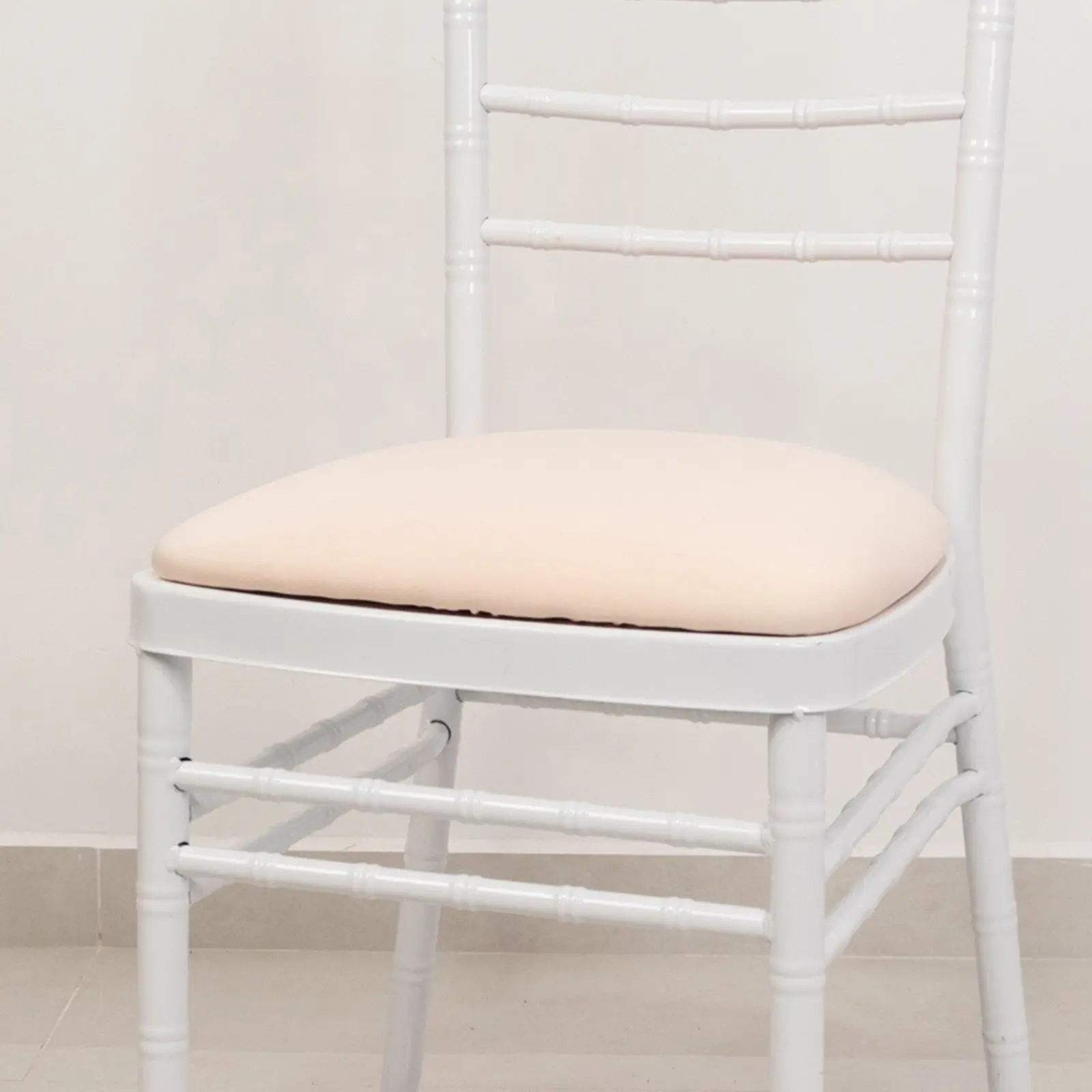 5-Pack Blush Spandex Chiavari Cushion Covers - Washable Stretch Fitted Seat Covers for Dining Room Chairs, Spandex Dining Chair Slipcovers, Spandex Cover Dining Chair Slipcovers
