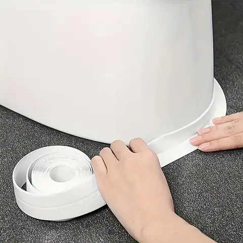 Waterproof Leak Proof Sealing Tape, Leak Proof Design, Self Adhesive Strong Adhesion Silicone Edge Protector, Durable Edge Protective Tape for Kitchen Sink, Bathroom and Bathtub Floor, Tools and Gadgets, Waterproof Bond Seal, Bathroom Seals