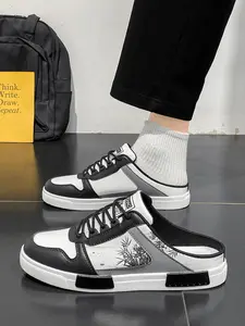 Men's Fashionable Slip on Mules, Male All-match Round Toe Shoes for Daily Wear, Casual Comfortable Breathable Sports Shoes