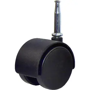212 MAIN Richelieu America 2 in. TruGuard Dual Wheel Caster with Wood Stem, Black, Indoor Use, Pack of 2, Pack Of Two