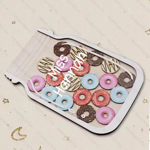 Personalized Colorful Donut Reward Jar for Kids, Good Behavior Reward System Classroom, Classroom Donut Teacher Jar, Gift for Teacher Lovers