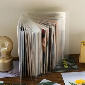 A6 Insert Storage Album, 40 Sheets Large Capacity Small Cards Receipts Photo Stickers Notepad Collection Folder Guide, Photo Strip Album