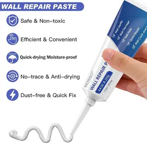 Mold & Mildew Resistant Wall Filler - No Formaldehyde, Peel-Proof White Patch Compound for Drywall Holes/Cracks, DIY Quick Repair Save Labor Costs