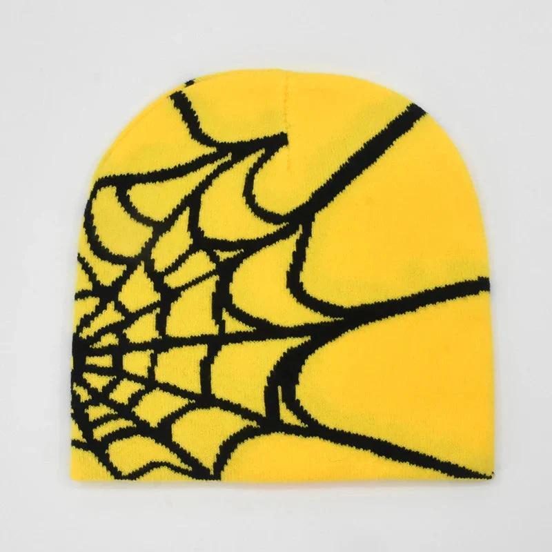 Y2K Spider Web Beanie - Colorful Unisex Soft Stretchable Hat | Adjustable Warm Daily Wear Masks Motorcycle Gloves