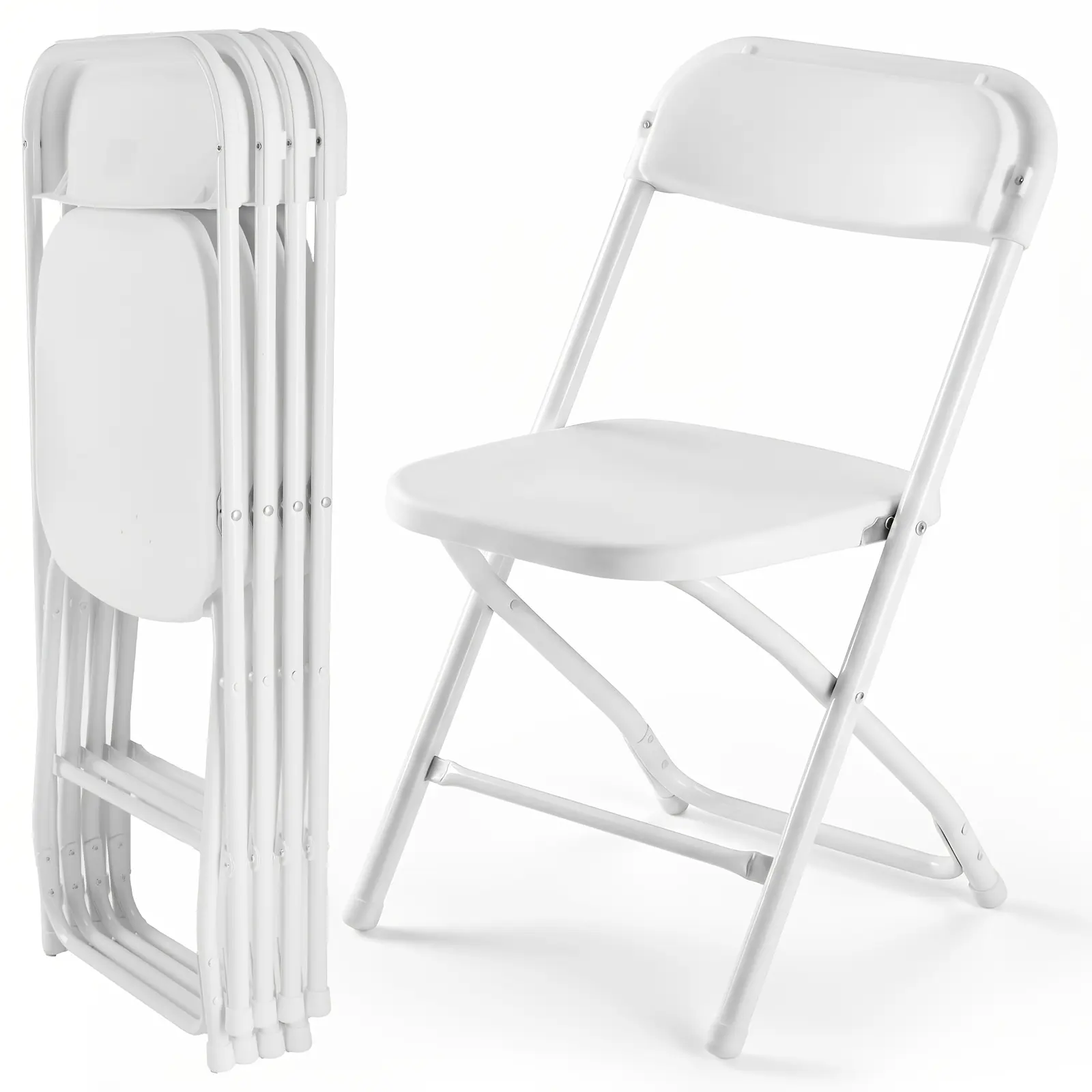 4/6/10pcs Office Plastic Folding Chair, 330LB Heavy Duty Load Capacity, Lightweight Foldable Office Chair for Office Use