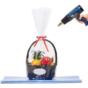 Shrink Wrap Bags, Clear Shrink Bags Cellophane Wrap for  and Easter Baskets, 18x24 Inch (10 pcs)