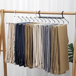6-In-1 Stainless Steel Foldable Non-Slip Pants Hanger, Space-Saving Trouser Organizer for Home Storage