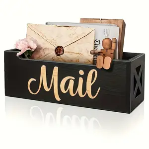 1-piece Set For Desktop And Desktop Organizer Decoration Of Mail Envelope Boxes, Paper Storage Organizer Tray stainless  steel