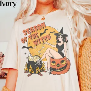 Comfort Colors Season of the Witch T-Shirt, Funny Vintage Halloween T-Shirt, Retro Horror Social Club Graphic Tee, Trendy Spooky Fall Apparel, Cute Witchy Party Top, Halloween Gift for Women & Men