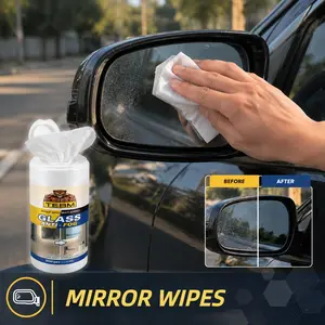 Glass Defogging Wet Wipes, Car Window Defogging Wipes, Long-Lasting Protection, Quick-Dry, 90 Wipes, Ideal for Winter Commutes