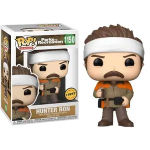 Funko Pop! Hunter Ron Bandaged, Parks & Recreation 1150 **Chase** Vinyl Figure in PopShield Protector
