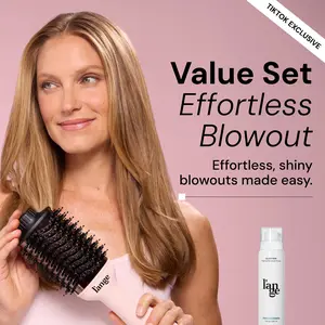 L'ANGE HAIR - Effortless Blowout Duo Value Set - Le Volume 2-in-1 Titanium Brush Dryer, Glass Hair Thermal Blowout Primer Curling Iron Wand L'ANGE HAIR - Effortless Blowout Duo Value Set - Le Volume 2-in-1 Titanium Brush Dryer, Glass Hair Thermal Blowout Primer Curling Iron Wand
