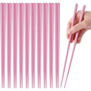 10 Pairs Fiberglass Chopsticks Non-Slip Tips, Dishwasher Safe &   Korean Chopsticks for Sushi Ramen, 9.63 inch/24.5cm Chop Sticks for Family Restaurant -