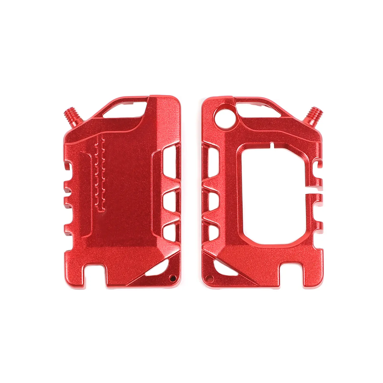 Car Key Case & Protector, Red Decorative Key Fob Cover Holder Shell Accessory for 2018+ Jeep Wrangler JL JLU JT, Automotive Car Interior Accessory, Car Key Protector