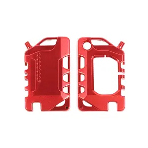 Car Key Case & Protector, Red Decorative Key Fob Cover Holder Shell Accessory for 2018+ Jeep Wrangler JL JLU JT, Automotive Car Interior Accessory, Car Key Protector