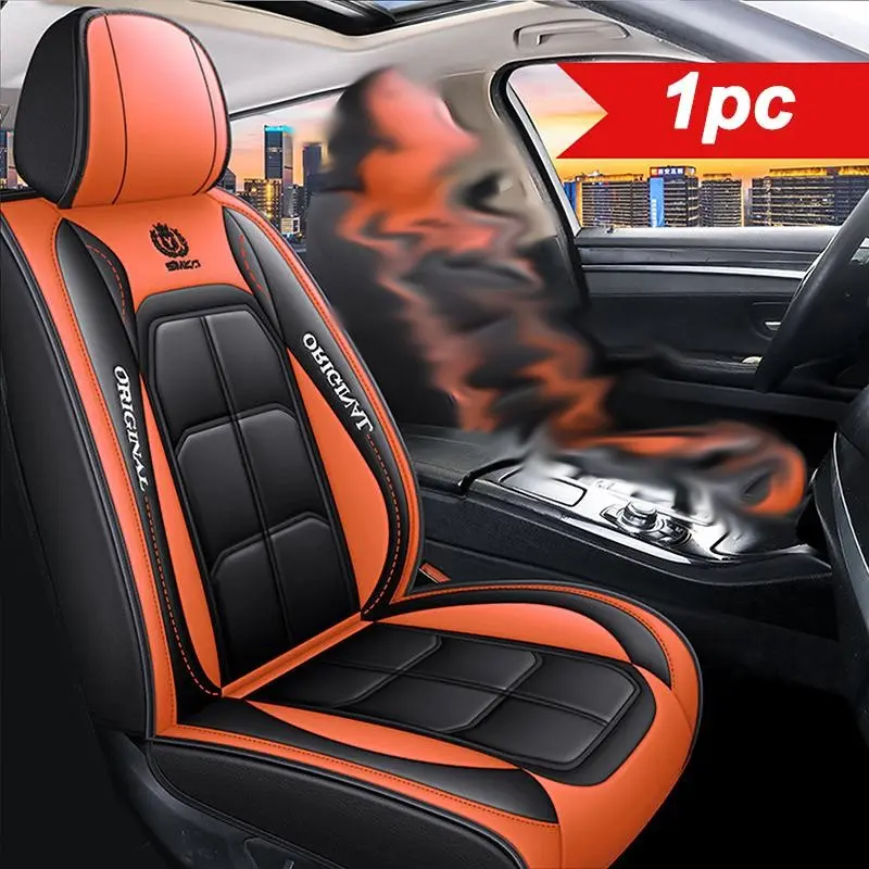 PU Leather Car Seat Covers Front Set, Universal Fit for Sedans Suvs Trucks, No Filler, Luxury Vehicle Seat Protection, Car Seat Protector, Easy to Install, Car Seat Covers Front Seats, 1 PC