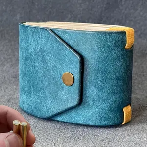 Men's Hapticwallets Vintage Faux Leather Wallet with Secure Buckle Closure Holds 1-99 Notes Compact Daily Carry Essential