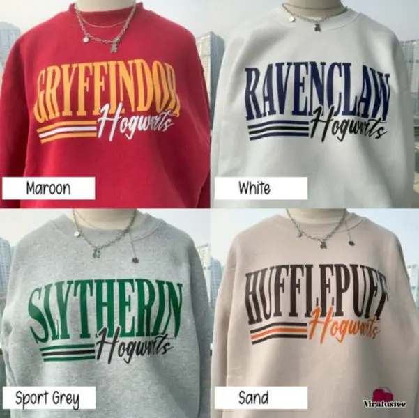 Wizard House Varsity Collegiate Sweatshirt, Hogwart School Pullover, HP Fan Gift Witch, Universal Studios Outfits For Men Women, Fall Winter Fashion