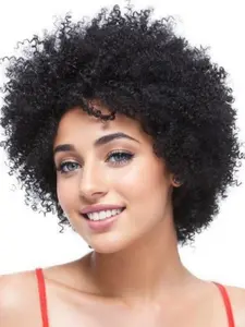 Afro Curly Wigs for Women, 8 Inch Short Hair, Natural Fluffy, Natural Looking Wig, Synthetic Machine Wigs, Suitable for Ladies Daily Wear and Party and All Festivals
