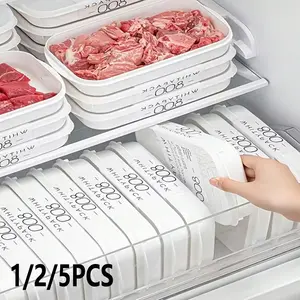 Stackable Food Storage Boxes with Lids, Reusable Sealed Containers, Refrigerator Freezer Organizer, Kitchen Storage for Meat Fruits Bento