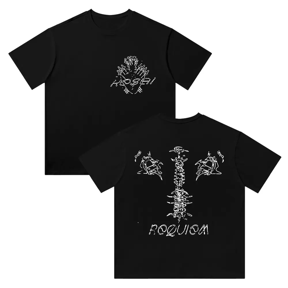 Keshi Requiem Cotton T-shirt Women Men Short Sleeve Tee Crewneck Tops funny tshirt Vintage Cotton Casual T-shirt Grunge Graphic Album T-Shirt